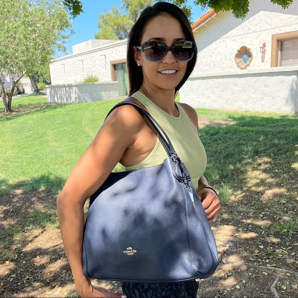 Coach Edie Blue Shoulder Bag